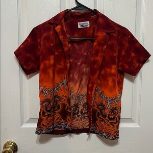 Ocean Current Red and Orange Shirt